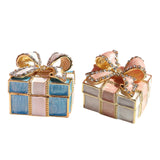 Travel Bowknot Jewelry Organizer Box Pendant Rings Display Case