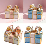 Travel Bowknot Jewelry Organizer Box Pendant Rings Display Case