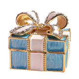 Travel Bowknot Jewelry Organizer Box Pendant Rings Display Case