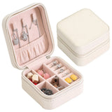 Travel Case, Jewelry Storage Organizer, PU Leather Compact Jewelry