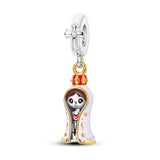 925 Silver Japanese Doll Kimono Dangle Charm Beads for Bracelet Necklace
