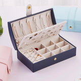Travel Compact Jewelry Box for Necklaces - 2 Layer