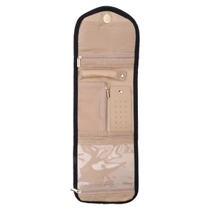 Travel Jewelry Organizer Roll Case with Hole