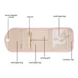 Travel Jewelry Organizer Roll Case with Hole