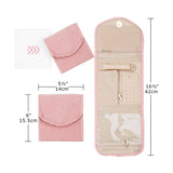 Travel Jewelry Organizer Roll Case with Hole