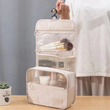 Travel Hook Cosmetic Bag Women Make Up Pouch Waterproof Toiletries