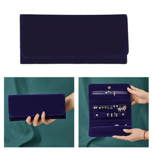 Travel Jewellery Organiser Roll Case Earrings Bracelet Ring Storage Gift