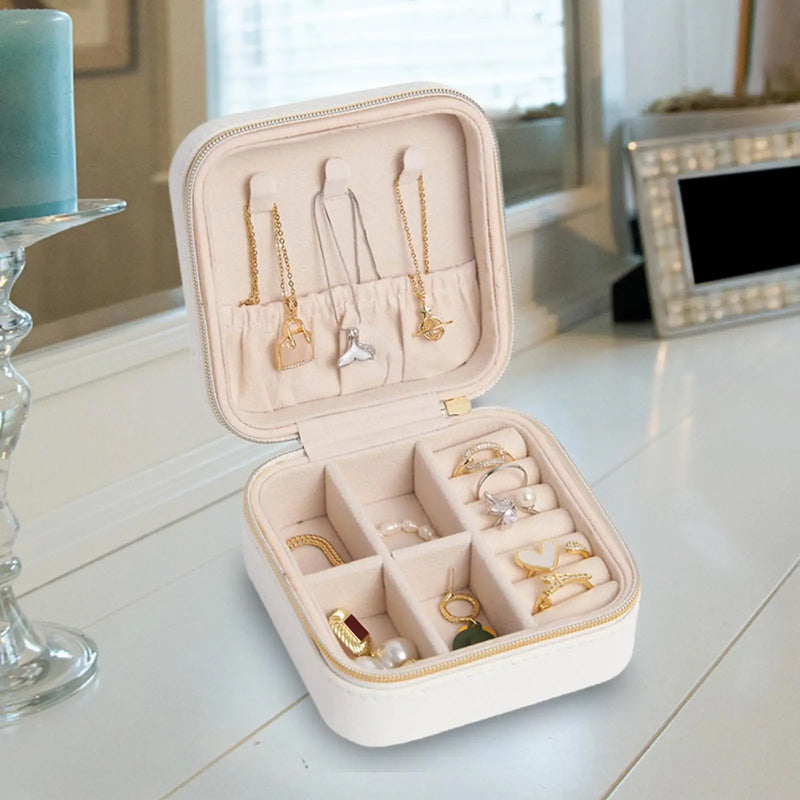 Travel Jewelry Box Organizer Case Display Storage Rings Container Bracelets