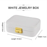 Portable Travel Jewelry Box Organizer Case PU Leather