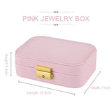Portable Travel Jewelry Box Organizer Case PU Leather
