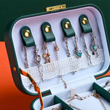 Portable Travel Jewelry Box Organizer Case PU Leather