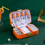 Portable Travel Jewelry Box Organizer Case PU Leather