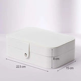 Travel Jewelry Box Storage Organizer Portable PU Leather Earring Ring Necklace
