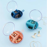 Travel Jewelry Box Mini Heart Shape Organizer Necklace Earrings Rings Holder