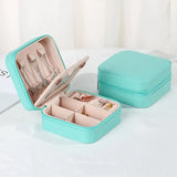 Travel Jewelry Case With Mirror Organizer Display Boxes Pu Leather