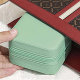 Travel Jewelry Organizer Box Earrings Storage Velvet Ring Boxes Watch Necklace