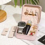 Travel Jewelry Organizer Box Earrings Storage Velvet Ring Boxes Watch Necklace