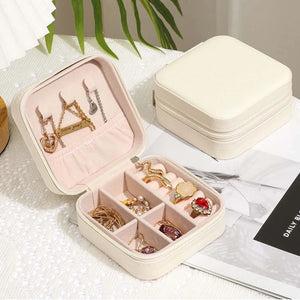 Travel Jewelry Organizer Box Earrings Storage Velvet Ring Boxes Watch Necklace