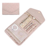 Travel Jewelry Organizer Foldable for Journey Pink