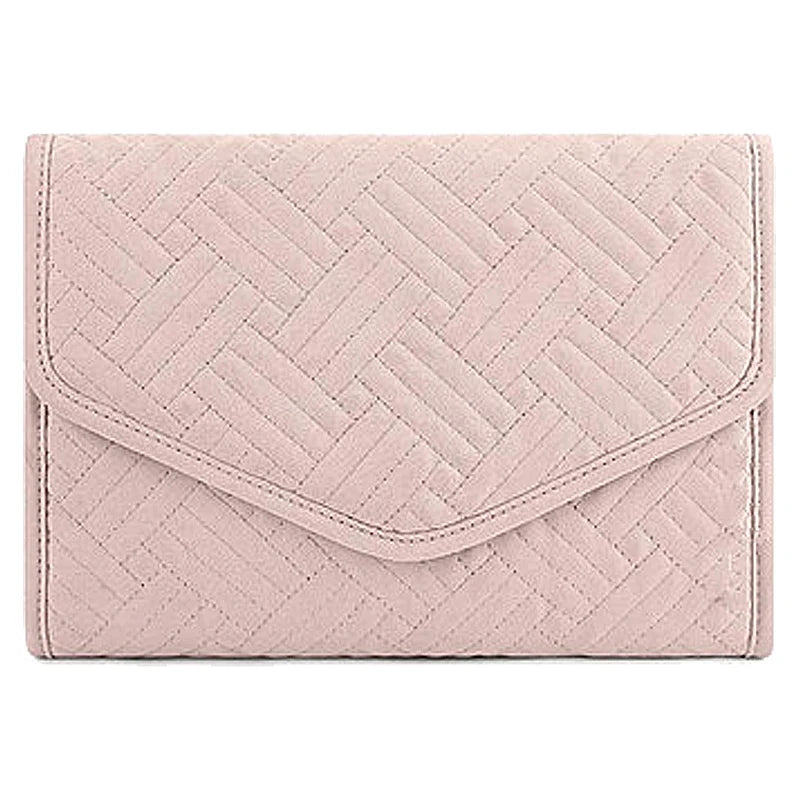 Travel Jewelry Organizer Foldable for Journey Pink
