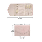 Travel Jewelry Organizer Foldable for Journey Pink