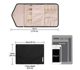 Travel Jewelry Organizer Roll - Jewelry Holder with Compartments