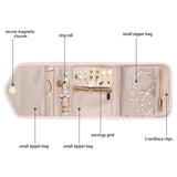 Travel Jewelry Organizer with Removable Sheets Gift for Ladies