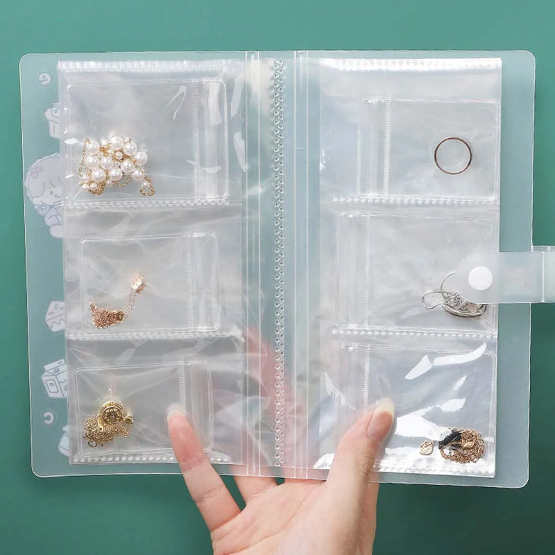 Travel Jewelry Organizer Book Ziplock Bag