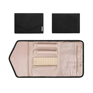 Travel Jewelry Organizer Roll Foldable Jewelry Case for Earrings Rings Necklaces