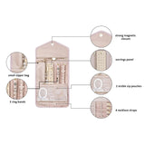 Travel Jewelry Organizer Roll Foldable Jewelry Case for Earrings Rings Necklaces
