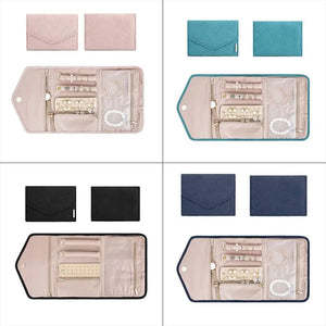 Travel Jewelry Organizer Roll Foldable Jewelry Case for Earrings Rings Necklaces