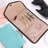 Travel Jewelry Organizer Roll - Rings Necklaces Bracelets Earrings Storage Bag