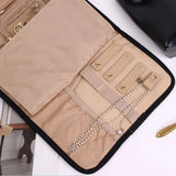 Travel Jewelry Organizer Roll - Rings Necklaces Bracelets Earrings Storage Bag