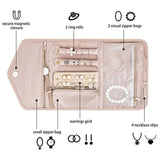 Foldable Travel Jewelry Organizer Roll Storage Bag