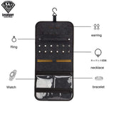 Travel Jewelry Organizer Roll Foldable Storage Bag for Rings Necklaces Earrings
