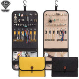 Travel Jewelry Organizer Roll Foldable Storage Bag for Rings Necklaces Earrings