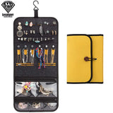 Travel Jewelry Organizer Roll Foldable Storage Bag for Rings Necklaces Earrings