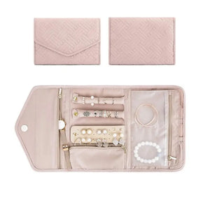 Travel Jewelry Organizer Roll Foldable Case