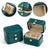 Small Travel Jewelry Organizer PU Leather Box for Earrings Rings