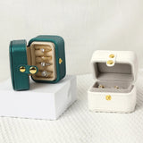 Small Travel Jewelry Organizer PU Leather Box for Earrings Rings