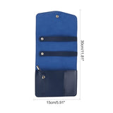 Portable PU Leather Jewelry Roll Storage Organizer Bag