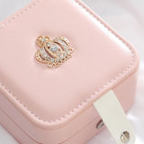 Travel Leather Jewelry Box Double-layer Storage Box