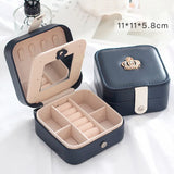 Travel Leather Jewelry Box Double-layer Storage Box