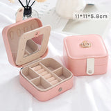 Travel Leather Jewelry Box Double-layer Storage Box