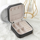 Travel Leather Jewelry Box Single-layer Storage Box