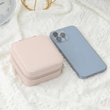 Travel Leather Jewelry Box Single-layer Storage Box