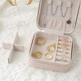 Travel Leather Jewelry Box Necklace Earring Ring Storage Box