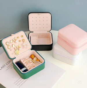 Travel Jewelry Storage Box with Smooth Zipper