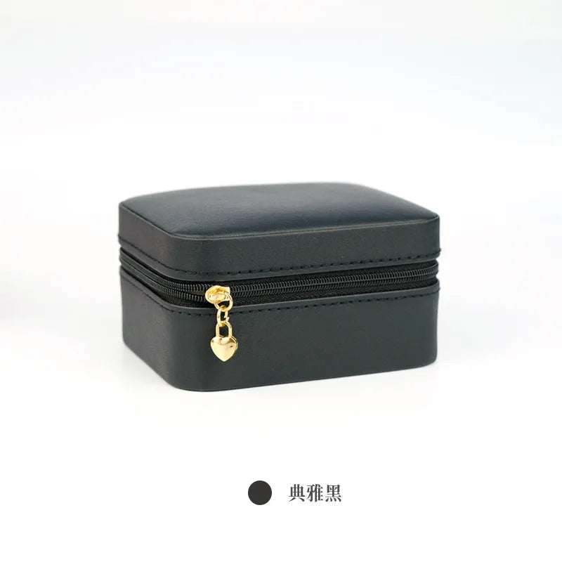 Travel Jewelry Storage Box with Smooth Zipper