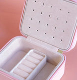 Travel Jewelry Storage Box with Smooth Zipper